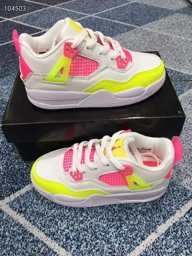 Air Jordan 4 أبيض رمادي أحمر أحذية كرة السلة 22