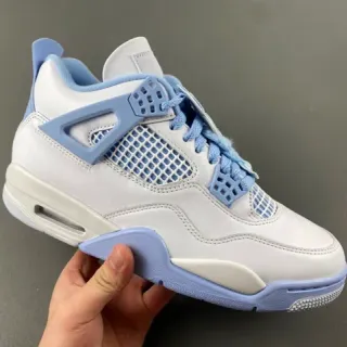 Air Jordan 4 সাদা হালকা নীল বাস্কেটবল জুতা