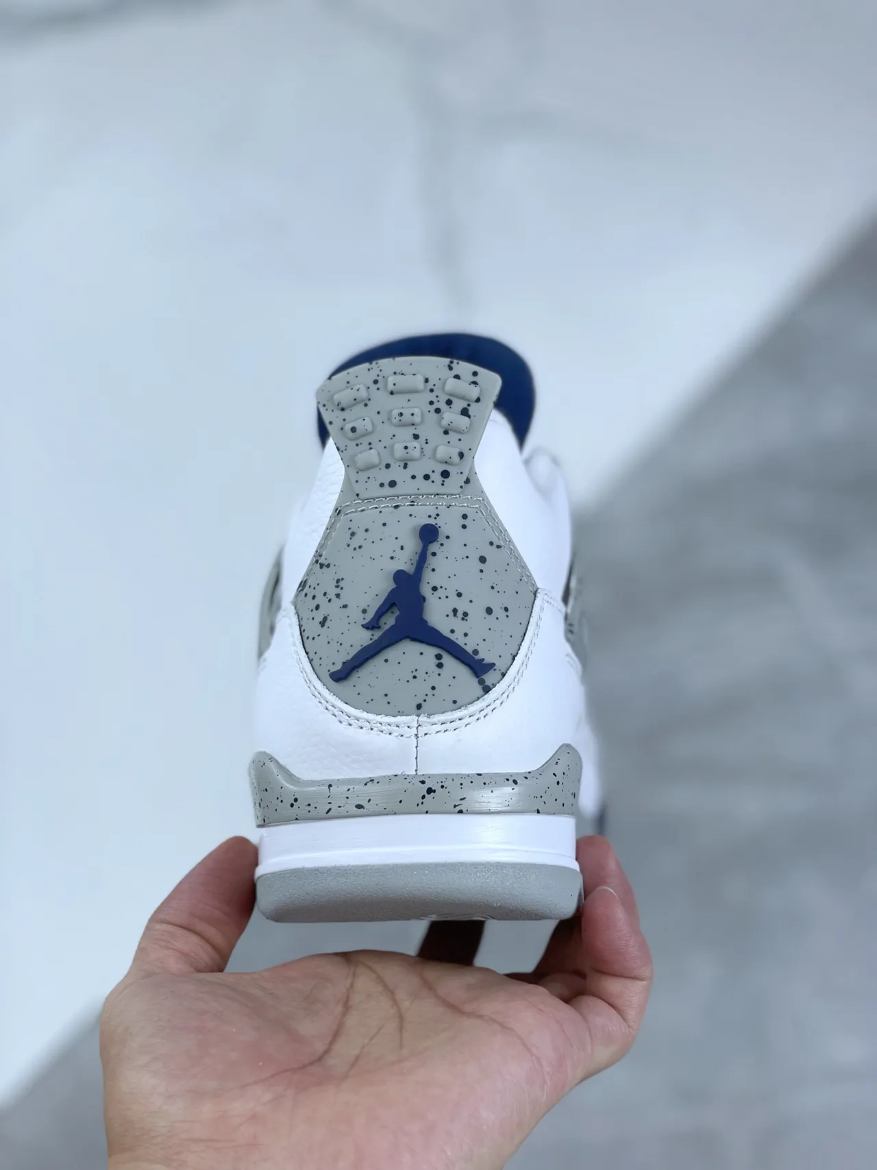 Air Jordan 4 সাদা নেভি সিমেন্ট বাস্কেটবল জুতা 7