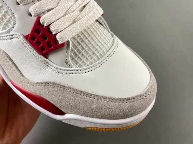 Air Jordan 4 White Red Gum Zapatillas de Baloncesto 2