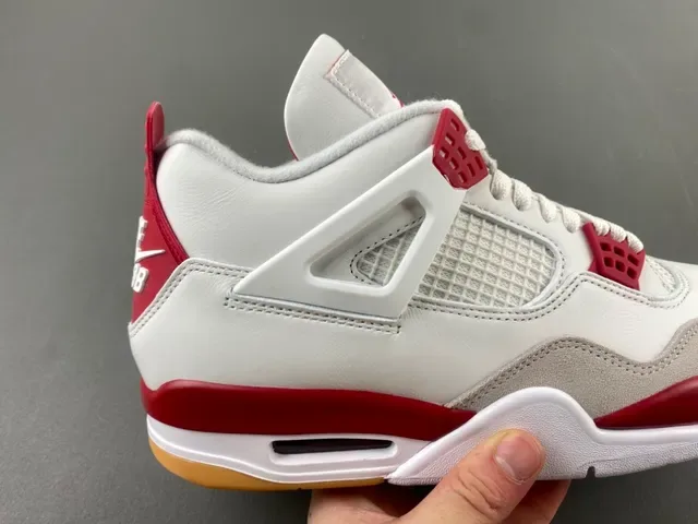 Air Jordan 4 White Red Gum Zapatillas de Baloncesto 3