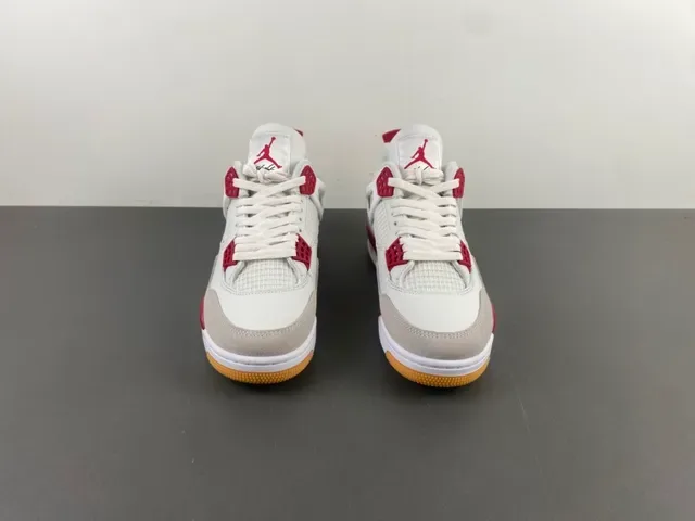 Air Jordan 4 White Red Gum Zapatillas de Baloncesto 11