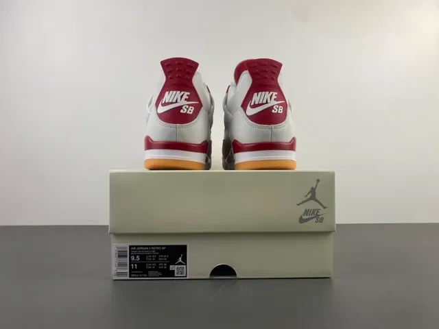 Air Jordan 4 White Red Gum Zapatillas de Baloncesto 17
