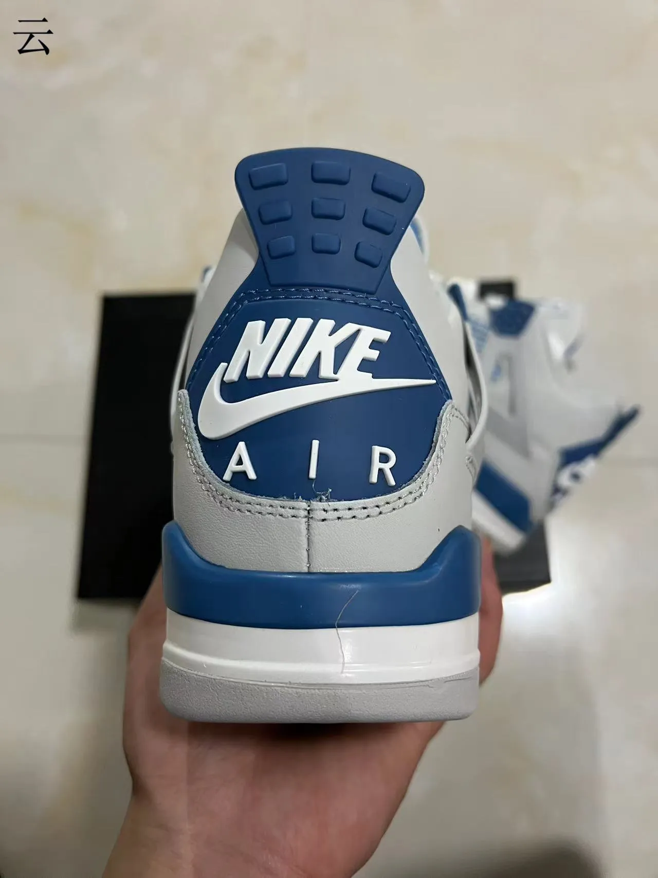 Air Jordan 4 सफ़ेद रॉयल ब्लू बास्केटबॉल जूते 8