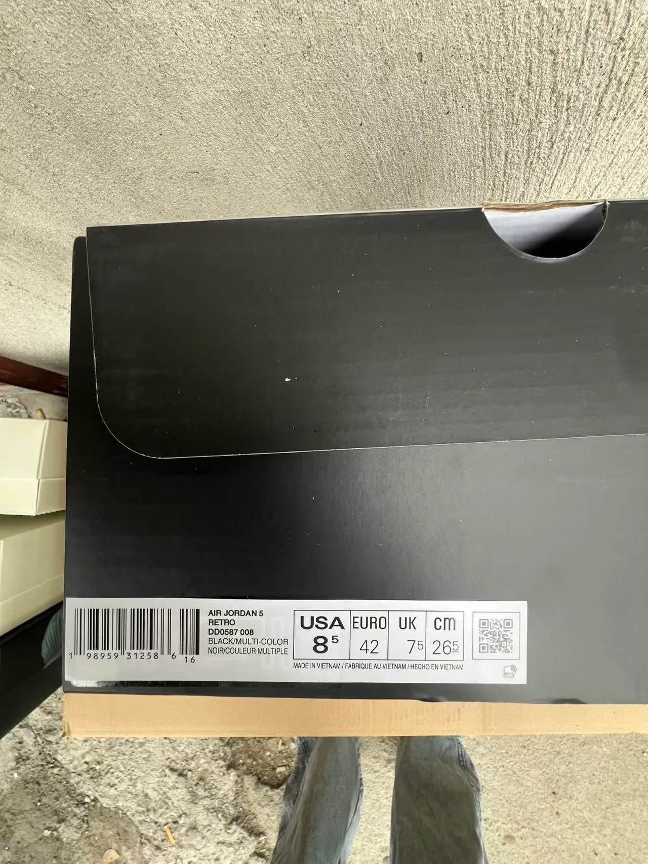 Zapatillas de baloncesto Air Jordan 5 negro azul claro blanco 10