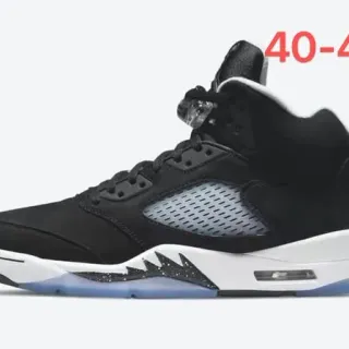 Tênis de basquete Air Jordan 5 preto branco azul