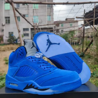 Air Jordan 5 ब्लू स्वेड हाई-टॉप बास्केटबॉल जूते