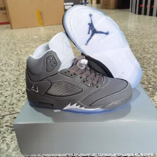 Zapatillas de baloncesto Air Jordan 5 gris blanco azul translúcido