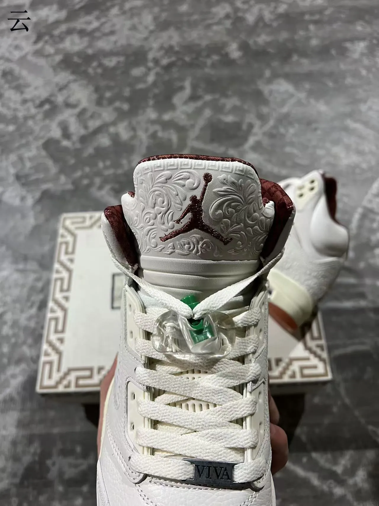 Air Jordan 5 Off-White Green Lightning Bolt tênis de basquete 4