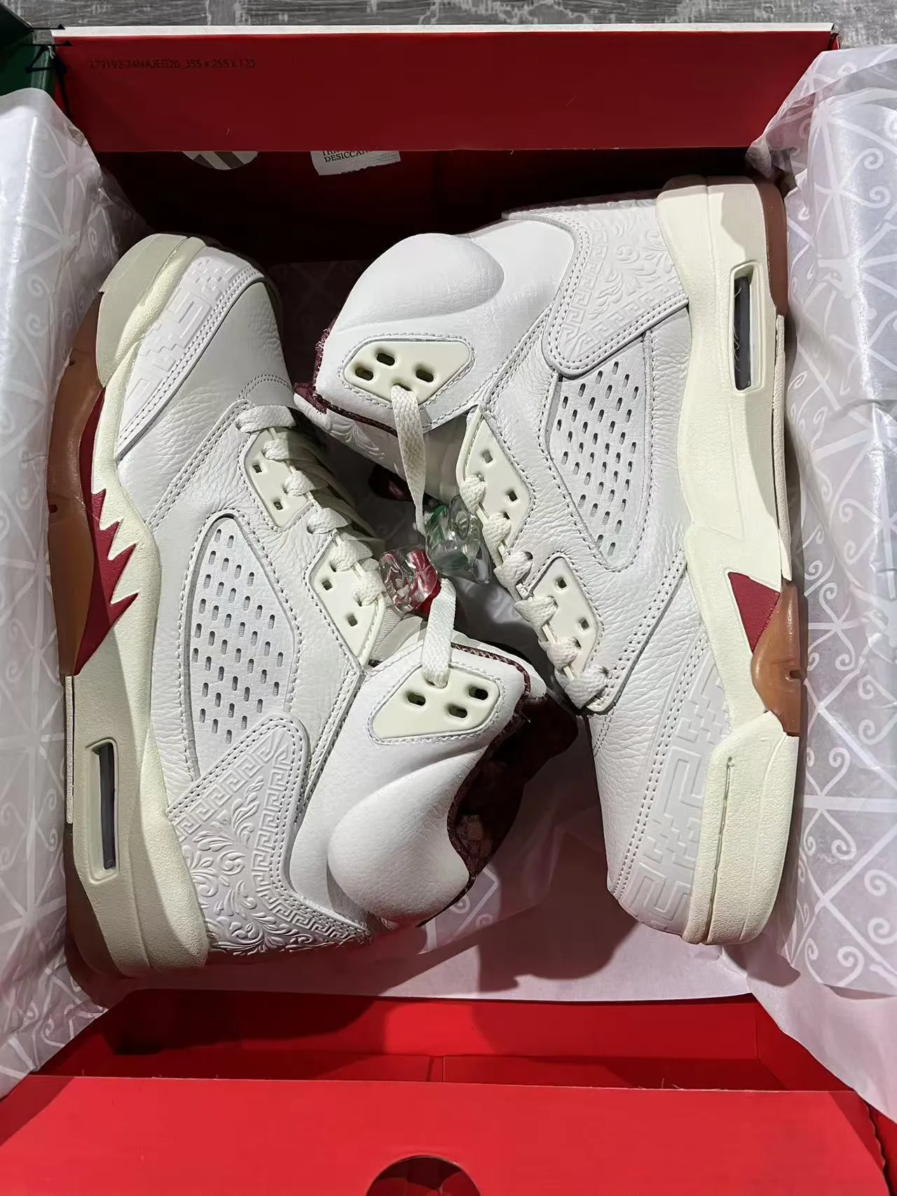 Air Jordan 5 Off-White Green Lightning Bolt tênis de basquete 9