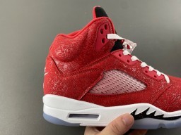 Zapatillas de baloncesto Air Jordan 5 rojo blanco negro 3