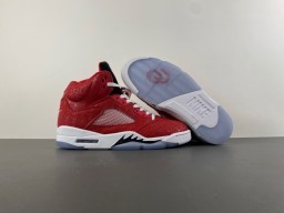 Zapatillas de baloncesto Air Jordan 5 rojo blanco negro 12