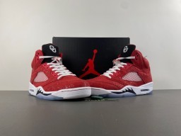 Zapatillas de baloncesto Air Jordan 5 rojo blanco negro 13