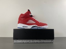 Zapatillas de baloncesto Air Jordan 5 rojo blanco negro 15