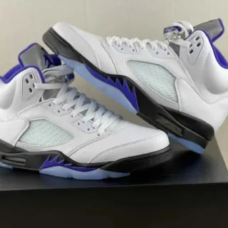 Air Jordan 5 白紫篮球鞋