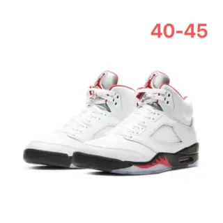 Air Jordan 5 সাদা লাল কালো বাস্কেটবল জুতো
