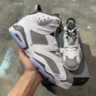 Air Jordan 6 সাদা কুল গ্রে হালকা নীল বাস্কেটবল জুতো