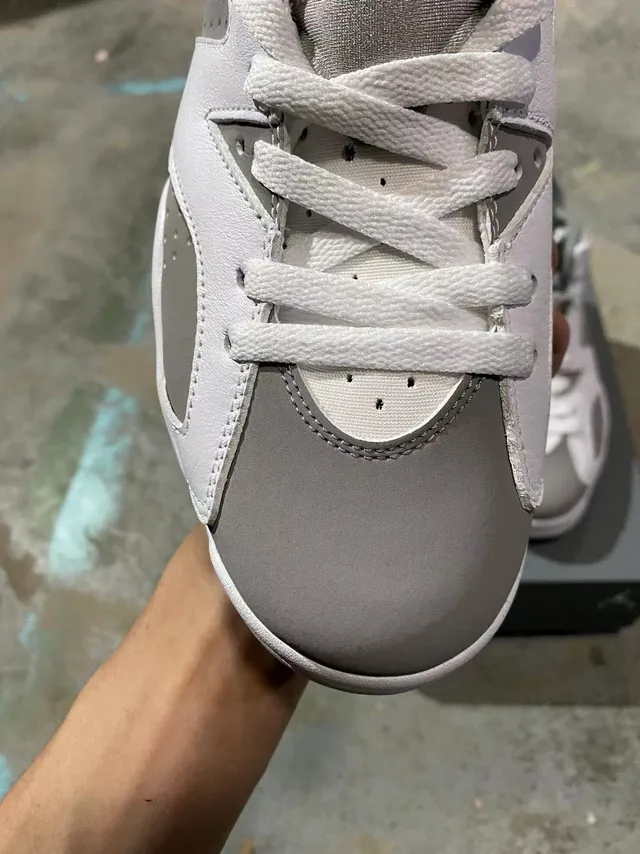 Air Jordan 6 সাদা কুল গ্রে হালকা নীল বাস্কেটবল জুতো 4