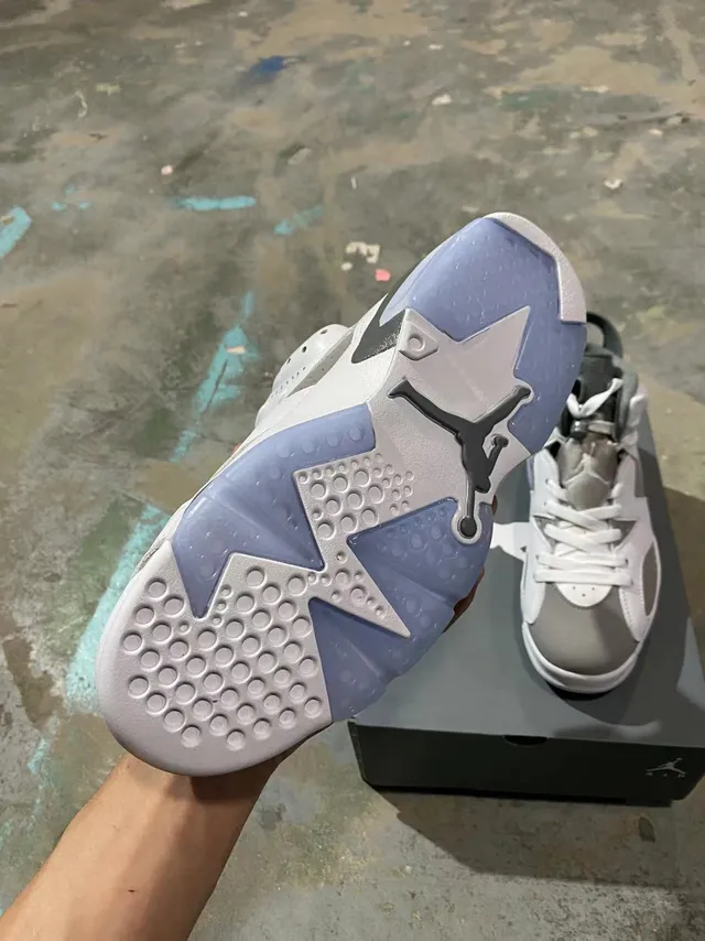 Air Jordan 6 সাদা কুল গ্রে হালকা নীল বাস্কেটবল জুতো 6
