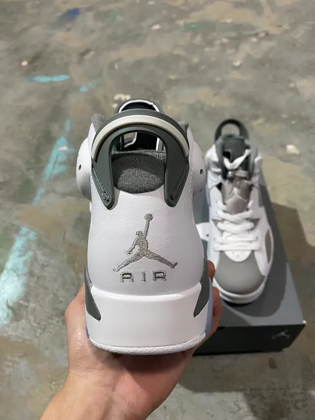 Air Jordan 6 সাদা কুল গ্রে হালকা নীল বাস্কেটবল জুতো 7