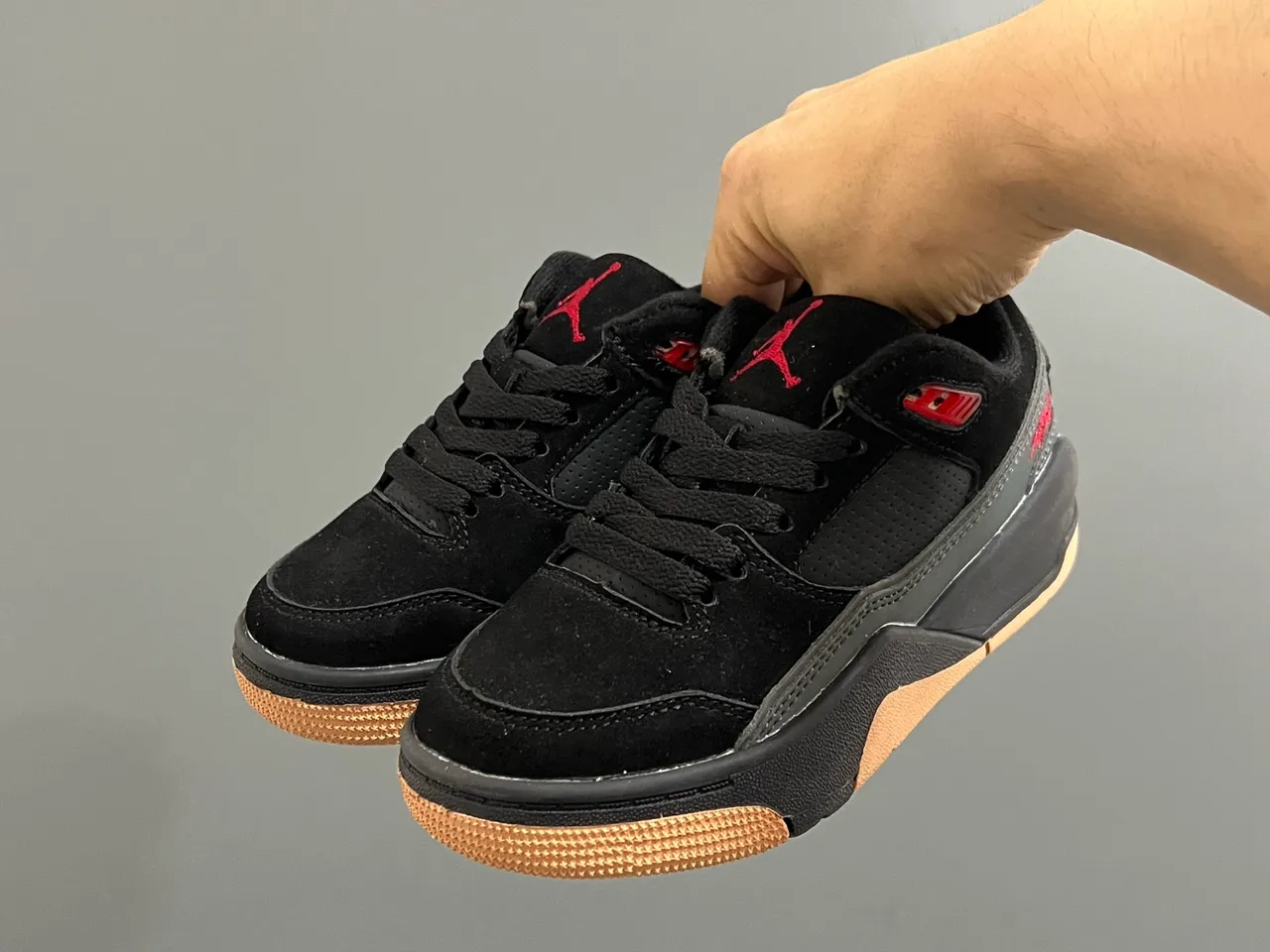 Zapatillas de baloncesto para niños Air Jordan Flight Court blanco y negro 13