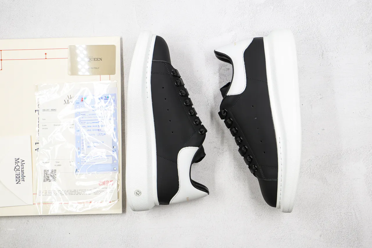 Alexander McQueen Oversized Sneaker Black and White Lifestyle Sneakers 8