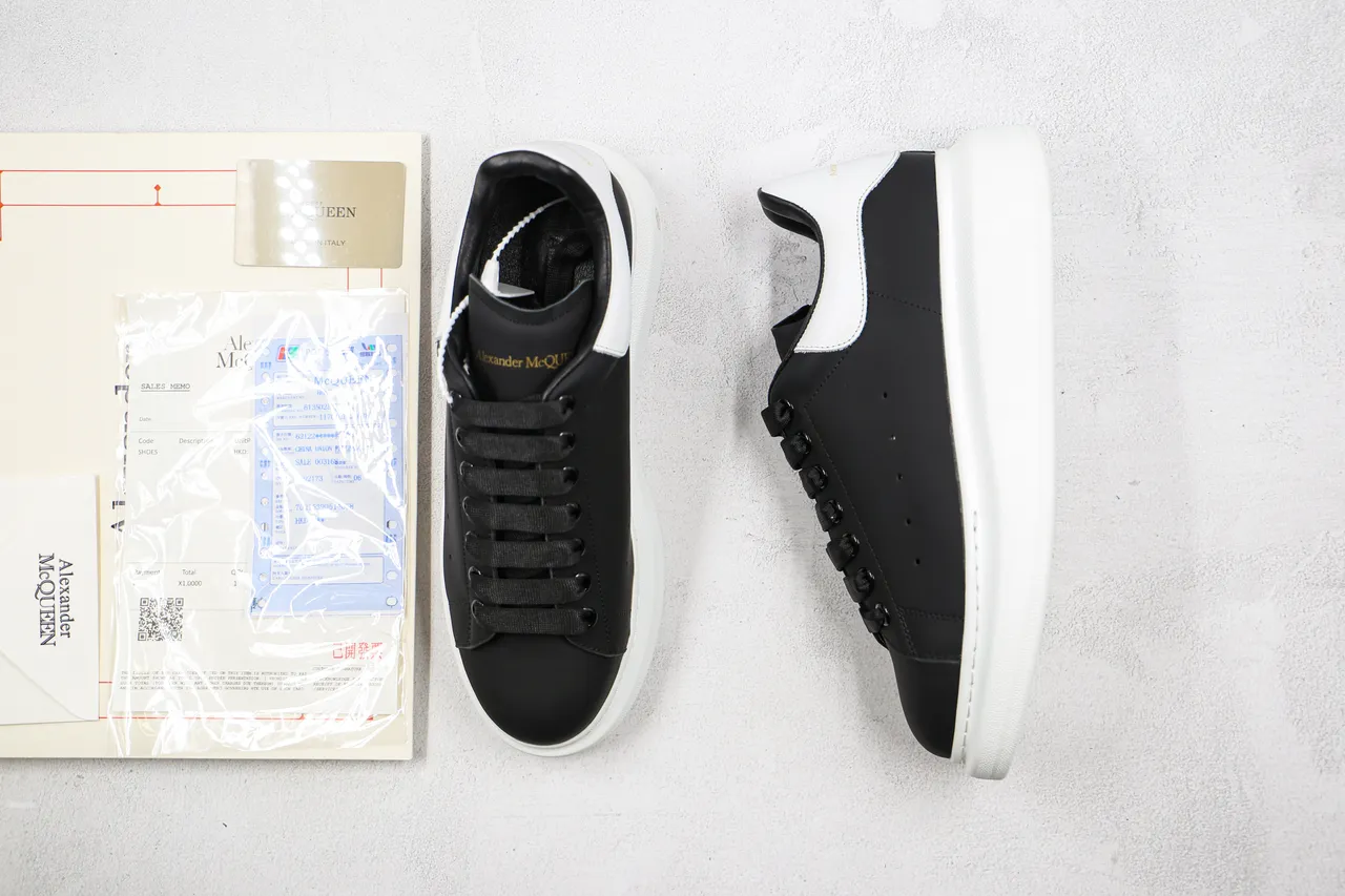 Alexander McQueen Oversized Sneaker Black and White Lifestyle Sneakers 9
