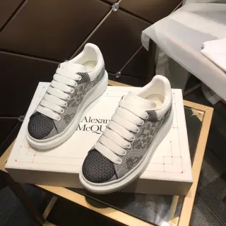 Alexander McQueen Oversized Sneaker Gray Black White Lifestyle Sneakers