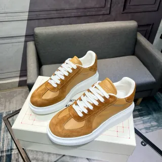 Alexander McQueen Oversized Sneaker Tan Suede and Leather Lifestyle Sneakers