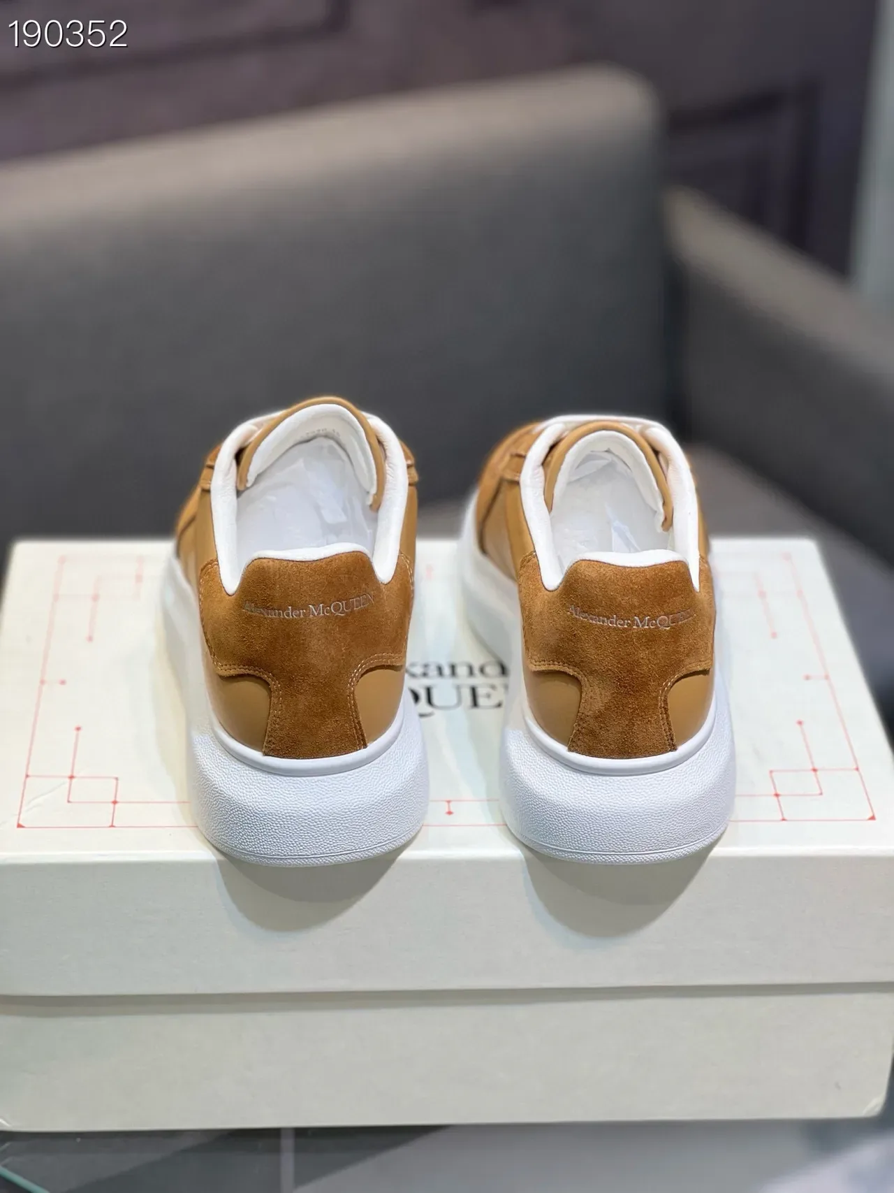 Alexander McQueen Oversized Sneaker Tan Suede and Leather Lifestyle Sneakers 2