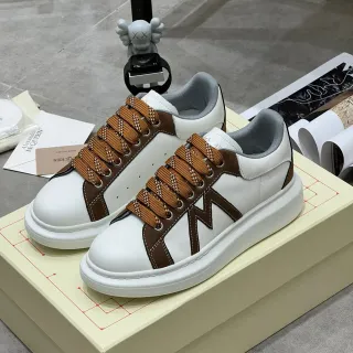 Alexander McQueen Oversized Sneaker White Brown Leather Lifestyle Sneakers