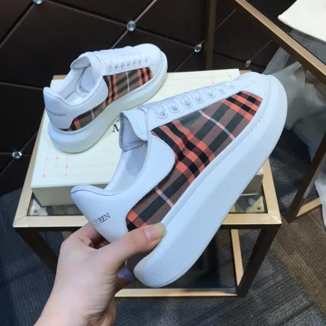 Alexander McQueen Oversized Sneaker White Plaid Side Panel Lifestyle Sneakers 4