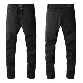 Amiri Black Washed Slim-Straight Jeans