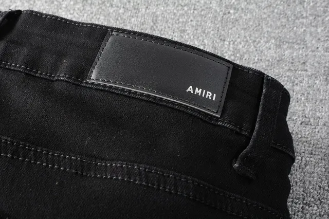 Amiri جينز أسود مغسول slim-straight 14