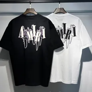 Amiri Graphic Logo Chain Motif Oversized T-Shirt