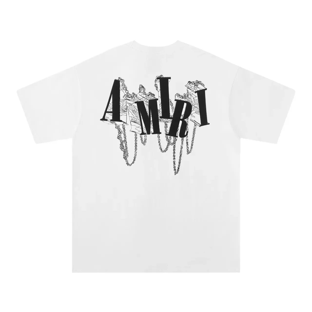 Amiri Graphic Logo Chain Motif Oversized T-Shirt 4