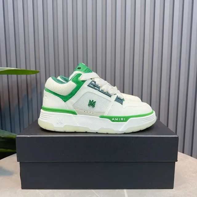 Amiri MA Court sneakers lifestyle blancs et verts 3