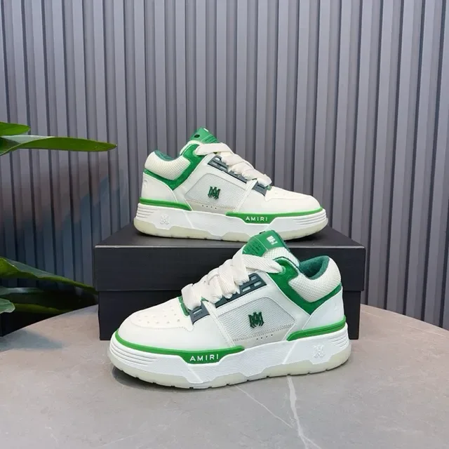 Amiri MA Court sneakers lifestyle blancs et verts 4