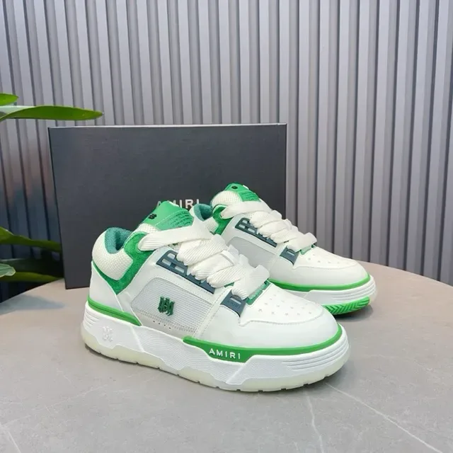 Amiri MA Court sneakers lifestyle blancs et verts 9
