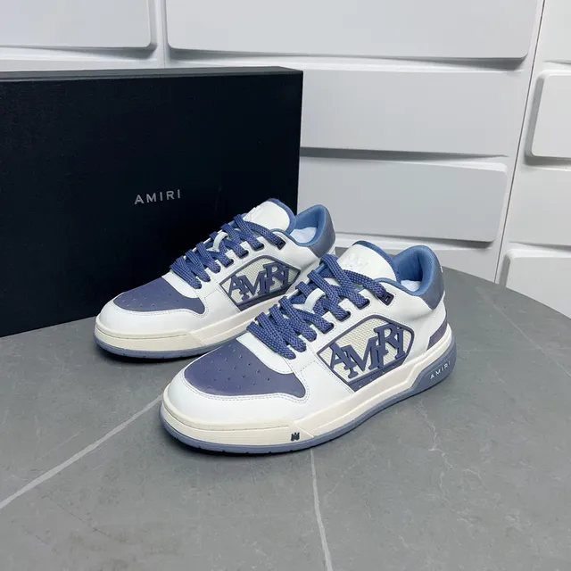 Amiri MA Court Blanc et Periwinkle Lifestyle Sneakers 2