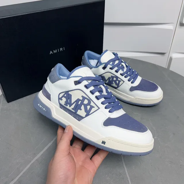Amiri MA Court Blanc et Periwinkle Lifestyle Sneakers 3