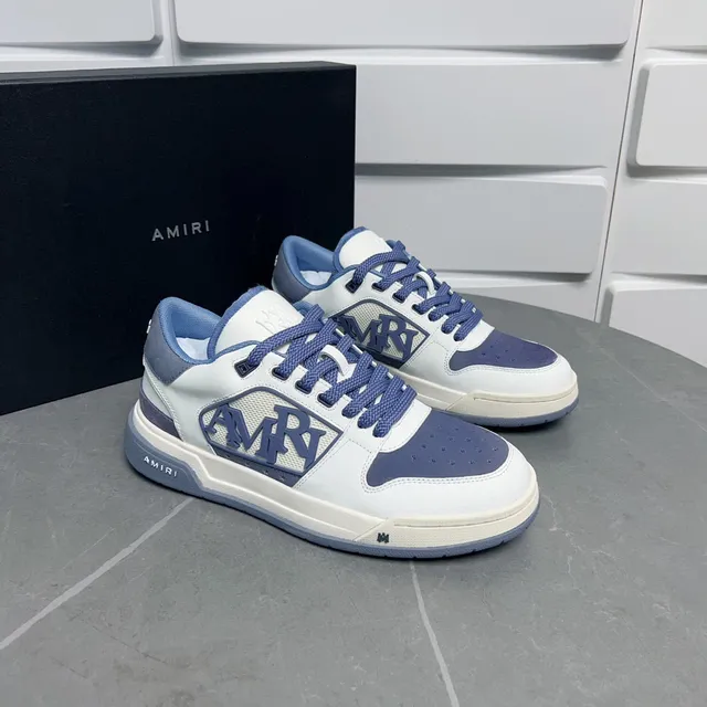 Amiri MA Court Blanc et Periwinkle Lifestyle Sneakers 4