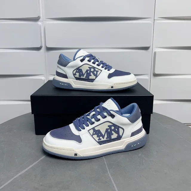 Amiri MA Court Blanc et Periwinkle Lifestyle Sneakers 7