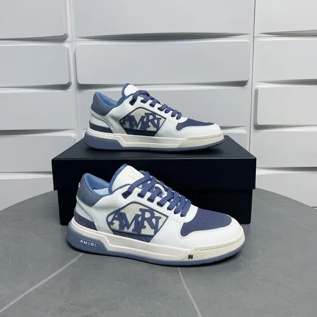 Amiri MA Court Blanc et Periwinkle Lifestyle Sneakers 8