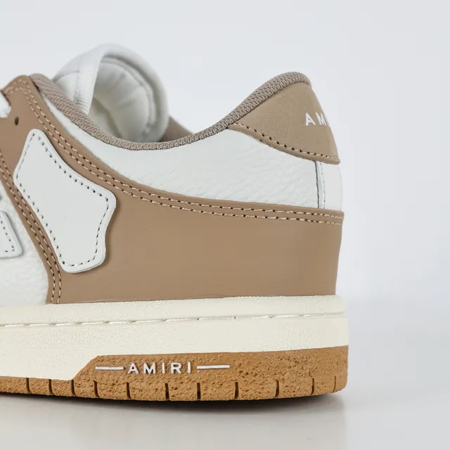 Amiri Skel Top بيج وأبيض أحذية رياضية أسلوب حياة 4