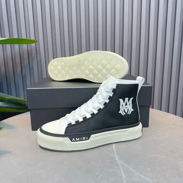 Amiri Skel Top High Black and White Lifestyle Sneakers 2