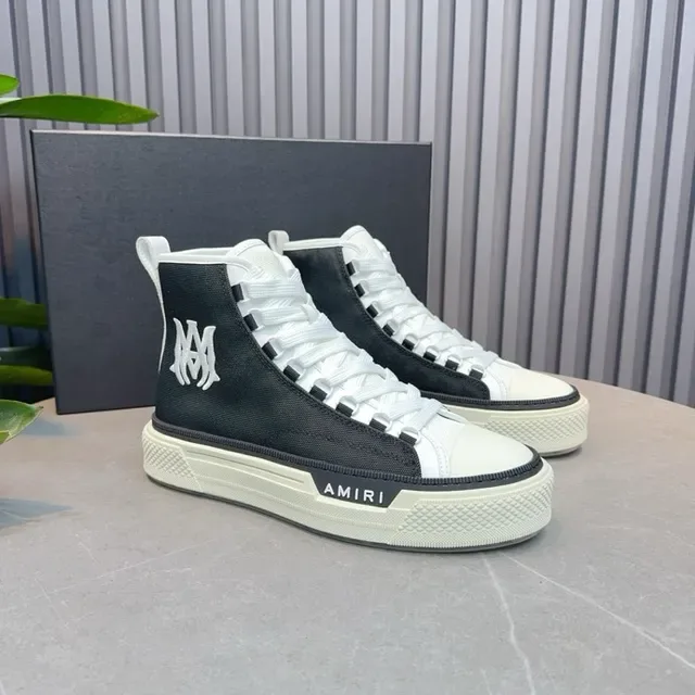 Amiri Skel Top High Black and White Lifestyle Sneakers 9