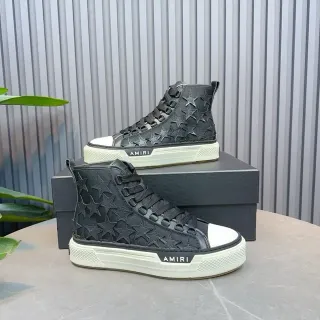 Amiri Skel Top High কালো স্টার-এমবসড লাইফস্টাইল স্নিকার