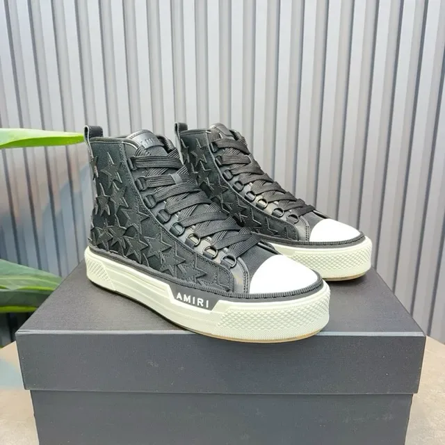 Amiri Skel Top High Black Star-Embossed Lifestyle Sneakers 5
