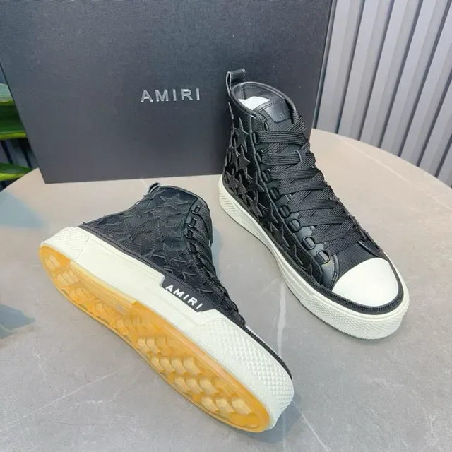 Amiri Skel Top High Black Star-Embossed Lifestyle Sneakers 6